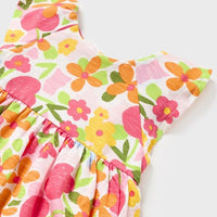 Cotton Play Dress with Matching Headband - Multicolor