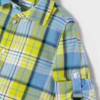 Long Sleeve Linen Button-Up Shirt - Lemon