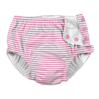 Side-Snap Reusable Swim Diaper - Light Pink Pinstripe