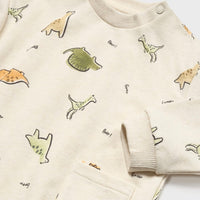 Printed Dino Pullover - Oat