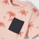 Short Sleeve T-Shirt 2Pc Set - Rising Sun & Palm Trees