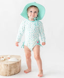 Long Sleeve One Piece Rash Guard - Whimsical Charm