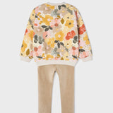 Pullover & Leggings Set - Floral Print, Honey