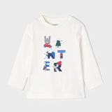 2 Piece Long Sleeve T-Shirt Set - Mistletoe & Winter White