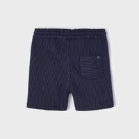 Knit Bermuda Shorts - Navy Pinstripe