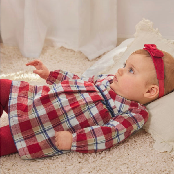 Infant Dress - Mistletoe Plaid