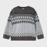 Jersey Jacquard Sweater - Slate