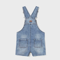 Soft Denim Short Overalls - Medium Wash