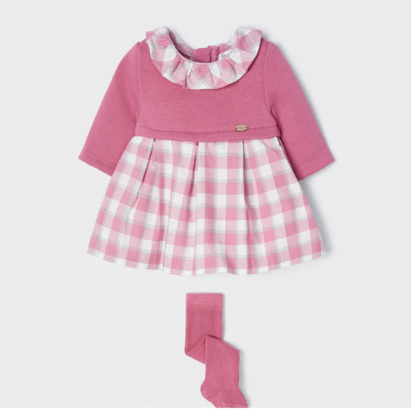 Infant Dress & Tights Set - Rose